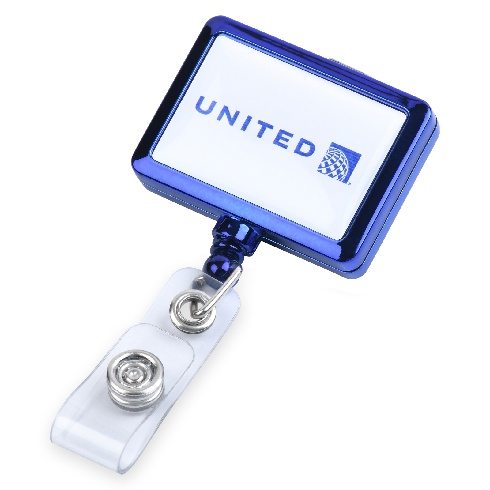 United Airlines Color Chrome Badge Reel - Denver Mainliner Club Store